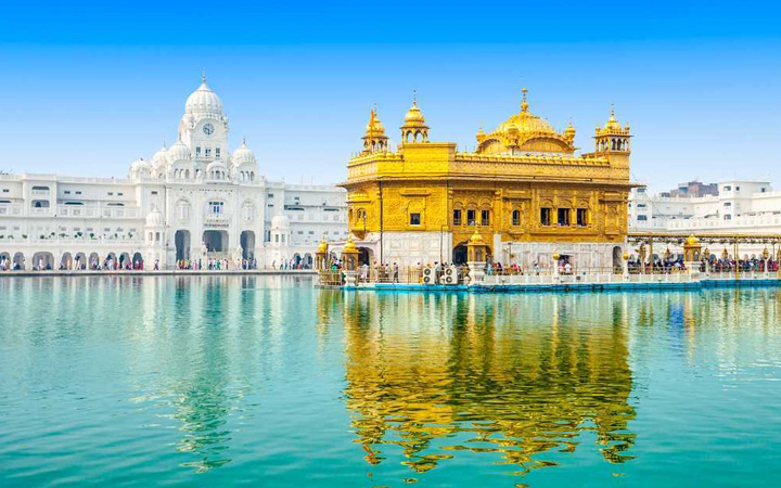 Foothills of Himalayas with Golden Temple