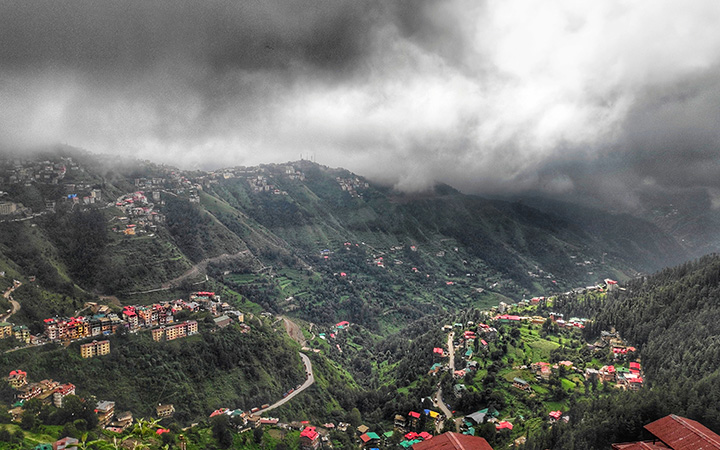 Foothills of Himalayas with Golden Temple